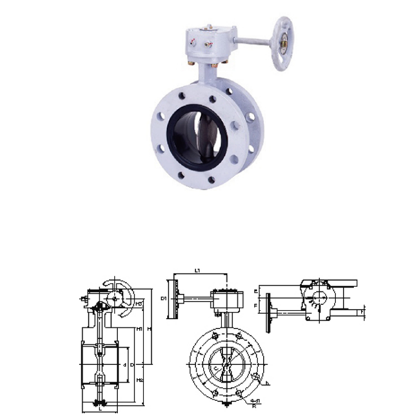 KITZ開滋齒輪型，法蘭型10K蝶閥B-10DJFU-500A