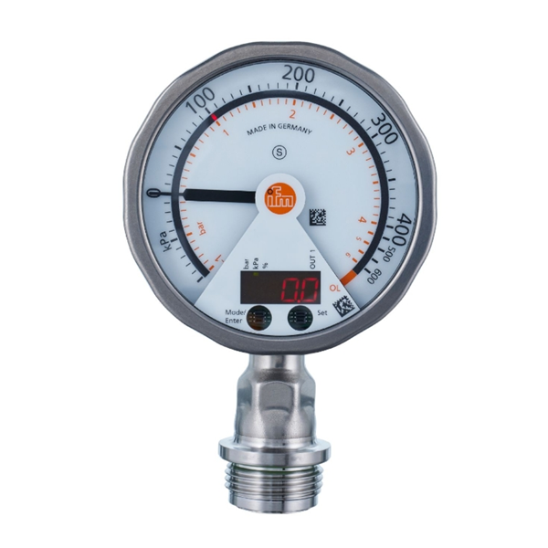 德國(guó)IFM易福門帶模擬顯示屏的齊平式壓力傳感器PG2437 PG-001-REB12-MFRKG/US/ /P