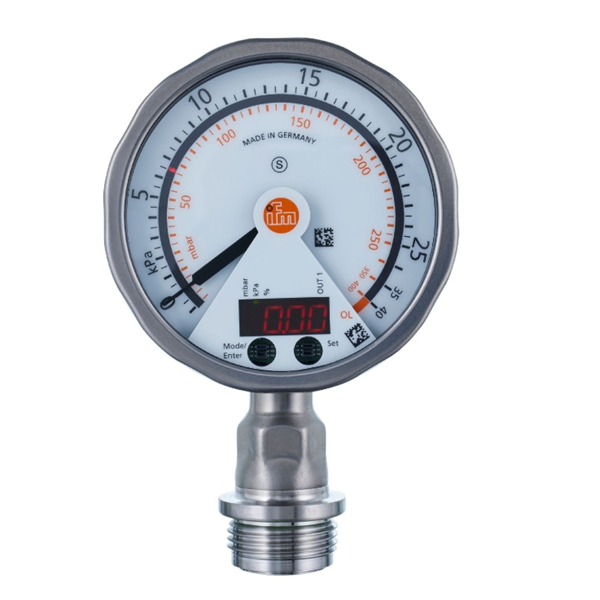 德國(guó)IFM易福門帶模擬顯示屏的齊平式壓力傳感器PG2437 PG-001-REB12-MFRKG/US/ /P