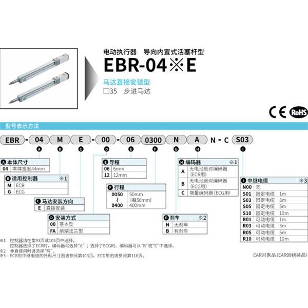 CKD喜開理電動執行器導向內置式活塞桿型EBR-04MFA-00-06N0NAN