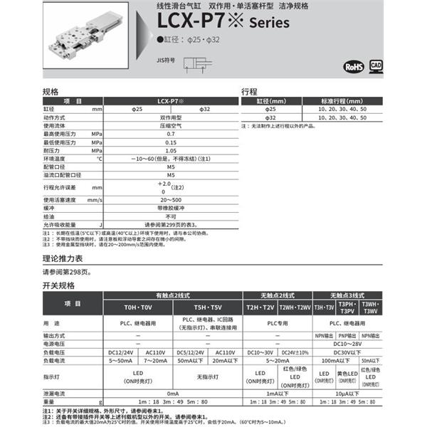CKD喜開理線性滑臺(tái)氣缸LCX-32-20-T2H-R-S1T