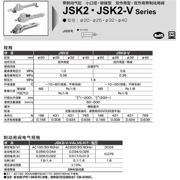 CKD喜開理帶閥氣缸JSM2-CA-20-50-T0H-R-PI