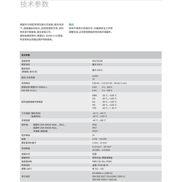 瑞士STAUBLI史陶比爾多極連接器SP-C6/16 AU