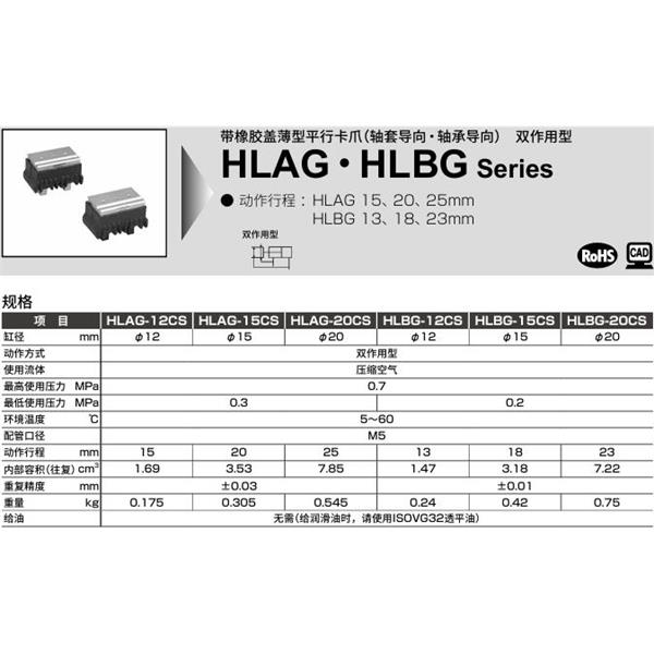 CKD喜開理薄型平行卡爪HLBG-20CS-K2H-R